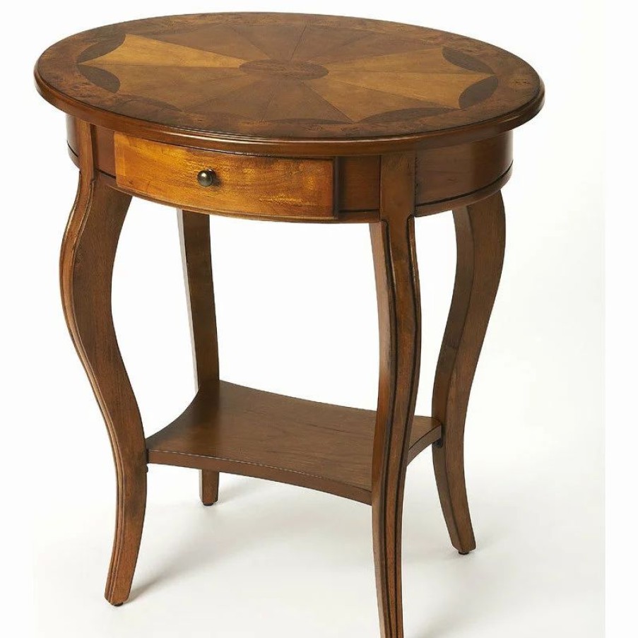 Coffee & Accent Tables * | Butler Specialty Company Jeanette Olive Ash Oval Accent Table, 532101