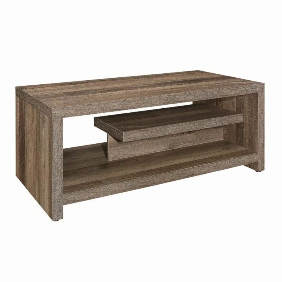Coffee & Accent Tables * | Domain Industries Inc. Lexicon Danio Coffee Table In Rustic Natural