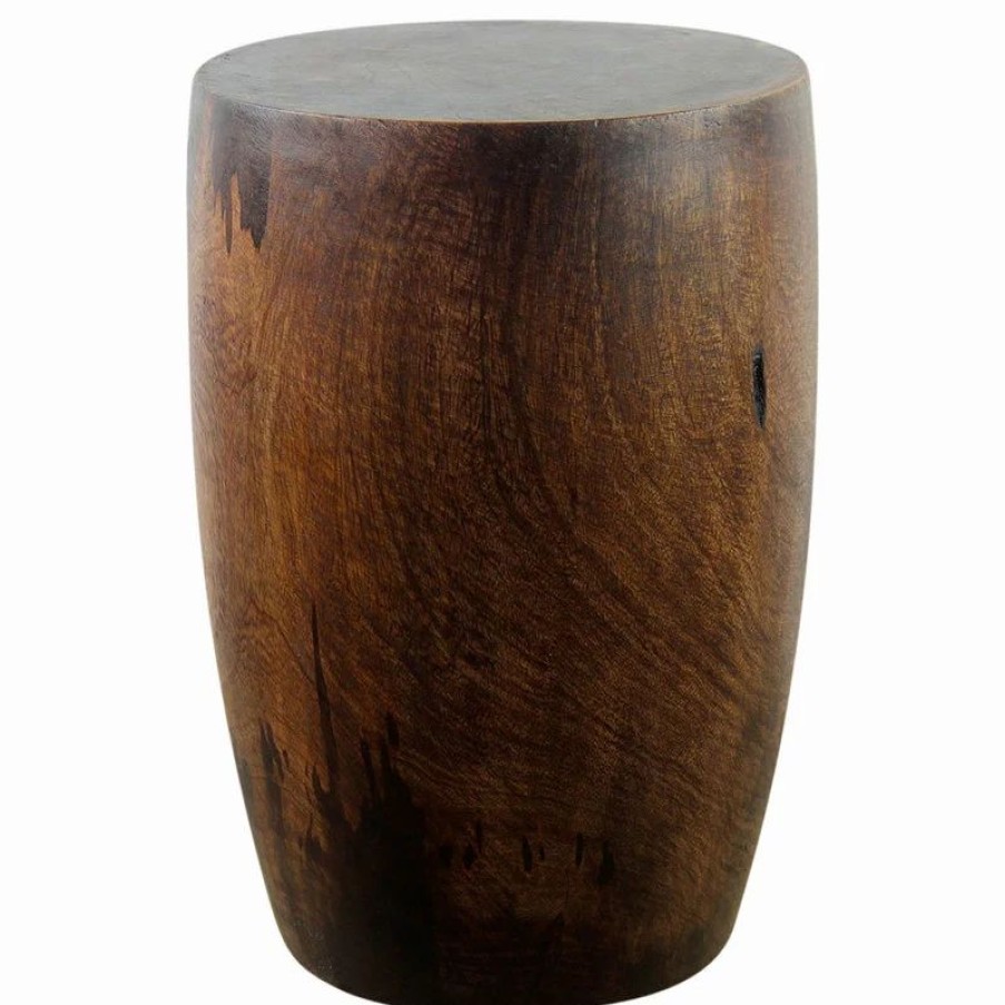 Coffee & Accent Tables * | Kammika Import Export Co., Ltd (Thailand) Haussmann Mango Wood Merlot End Table 15 In D X 20 In High Mocha Oil