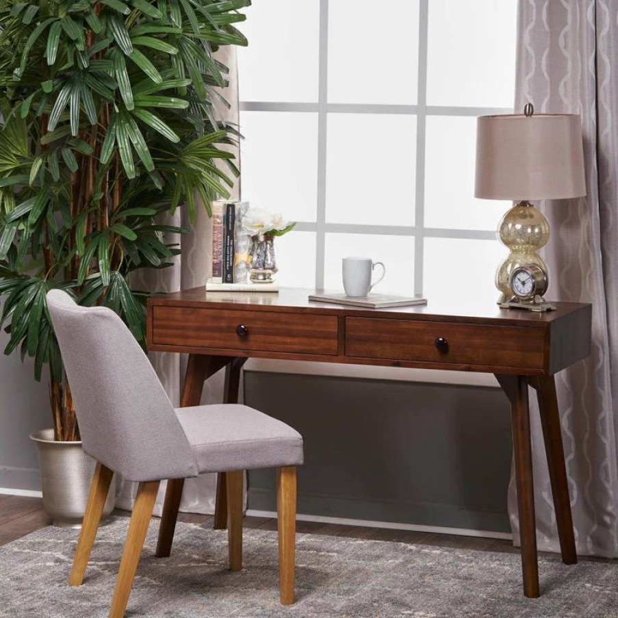 Console Tables * | Gdfstudio Gdf Studio Jushwo Walnut Finished Acacia Wood Console Table