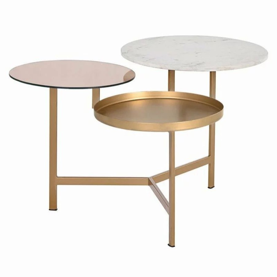 Coffee & Accent Tables * | Sunpan Modern Home Diesel Coffee Table, Gold/Rose