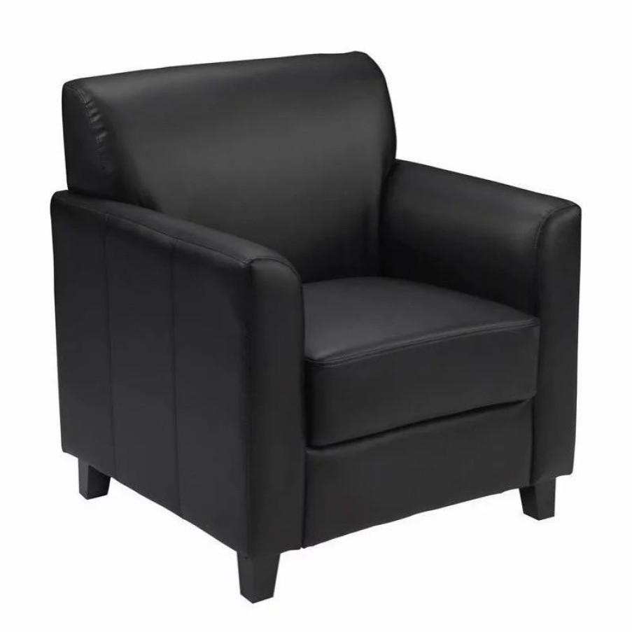Chairs * | Flash Furniture Hercules Diplomat Leather Chair In Black