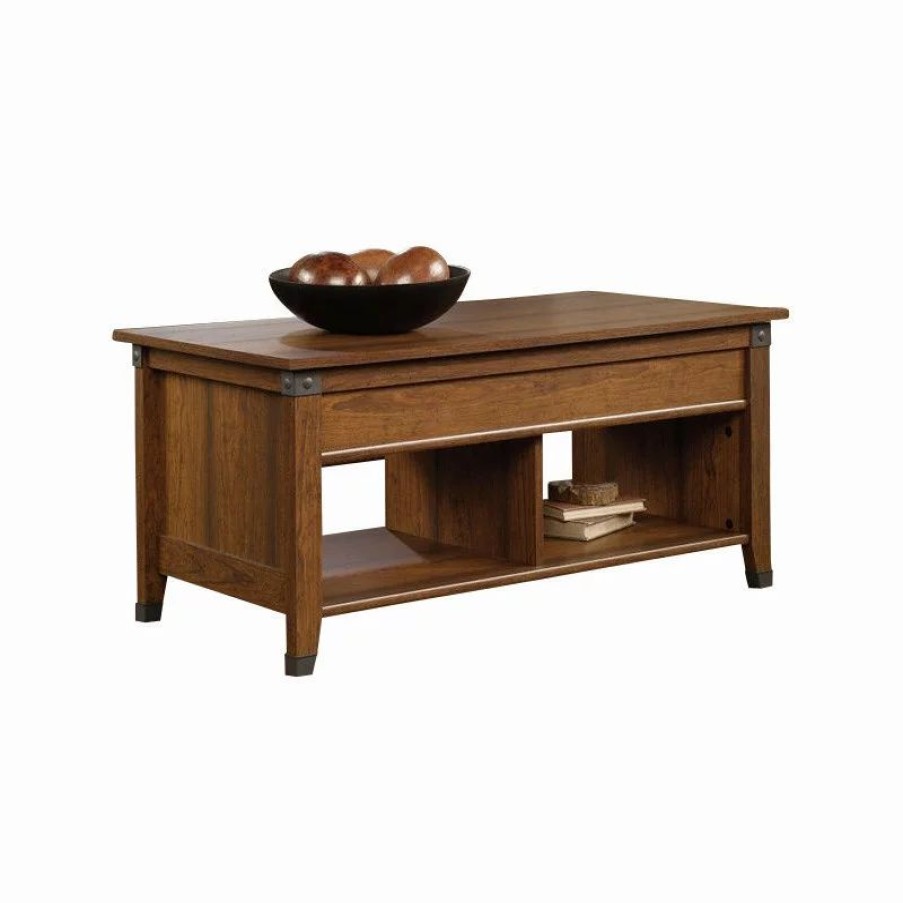 Coffee & Accent Tables * | Sauder Carson Forge Lift-Top Wood And Metal Coffee Table In Washington Cherry