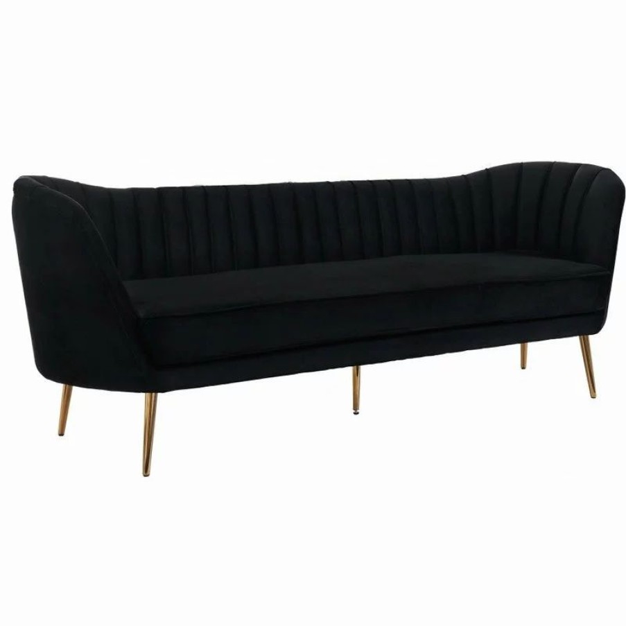 Sofas & Sectionals * | Meridian Furniture Margo Velvet Sofa, Black