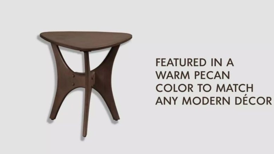 Coffee & Accent Tables * | Olliix Ink+Ivy Blaze Mid-Century Triangle Wood Side Table