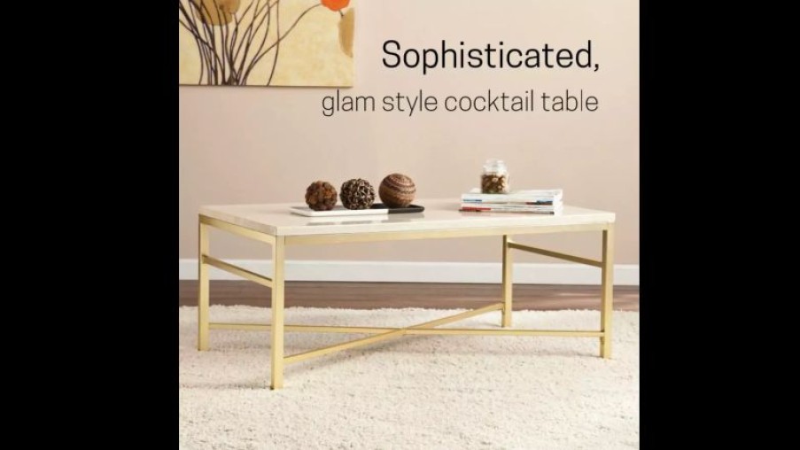 Coffee & Accent Tables * | Sei Furniture Gayle Faux Stone Cocktail Table