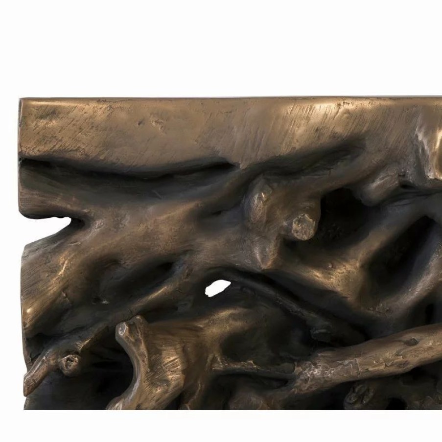Console Tables * | Phillips Collection Square Root Console Table, Antique Bronze