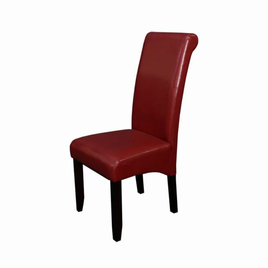 Chairs * | Monsoon Pacific Milan Faux Leather Blue Dining Chairs, Set Of 2, Red