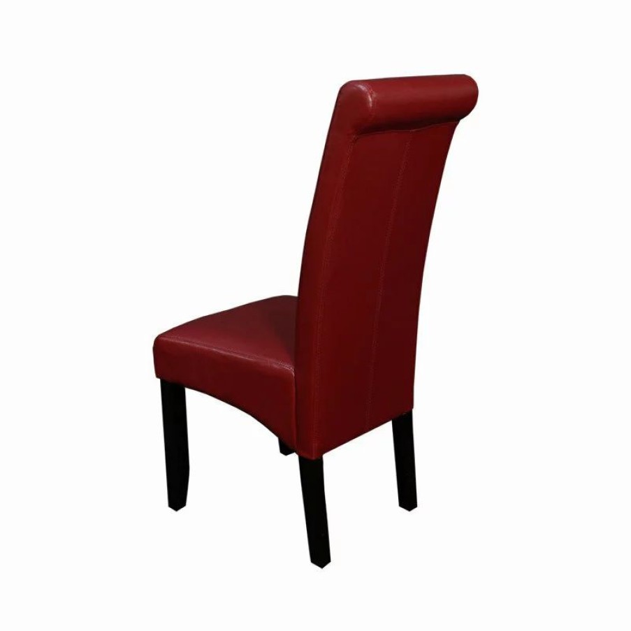 Chairs * | Monsoon Pacific Milan Faux Leather Blue Dining Chairs, Set Of 2, Red