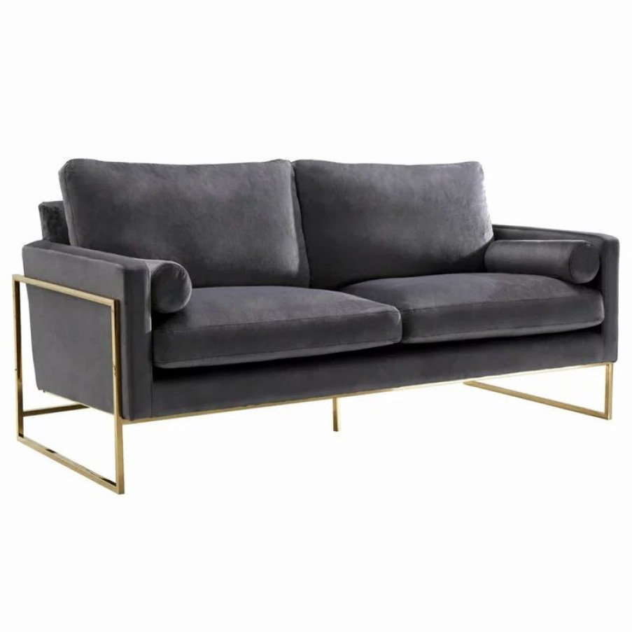 Sofas & Sectionals * | Meridian Furniture Mila Velvet Sofa, Gray