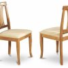 Chairs * | East West Furniture Avon Chair With Cushion Seat, Oak Finish, Set Of 2