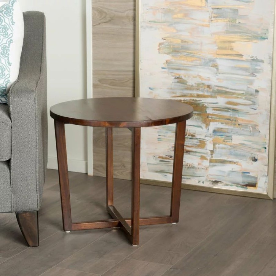 Coffee & Accent Tables * | Gdfstudio Gdf Studio Tanzania Rich Mahogany Wood End Table