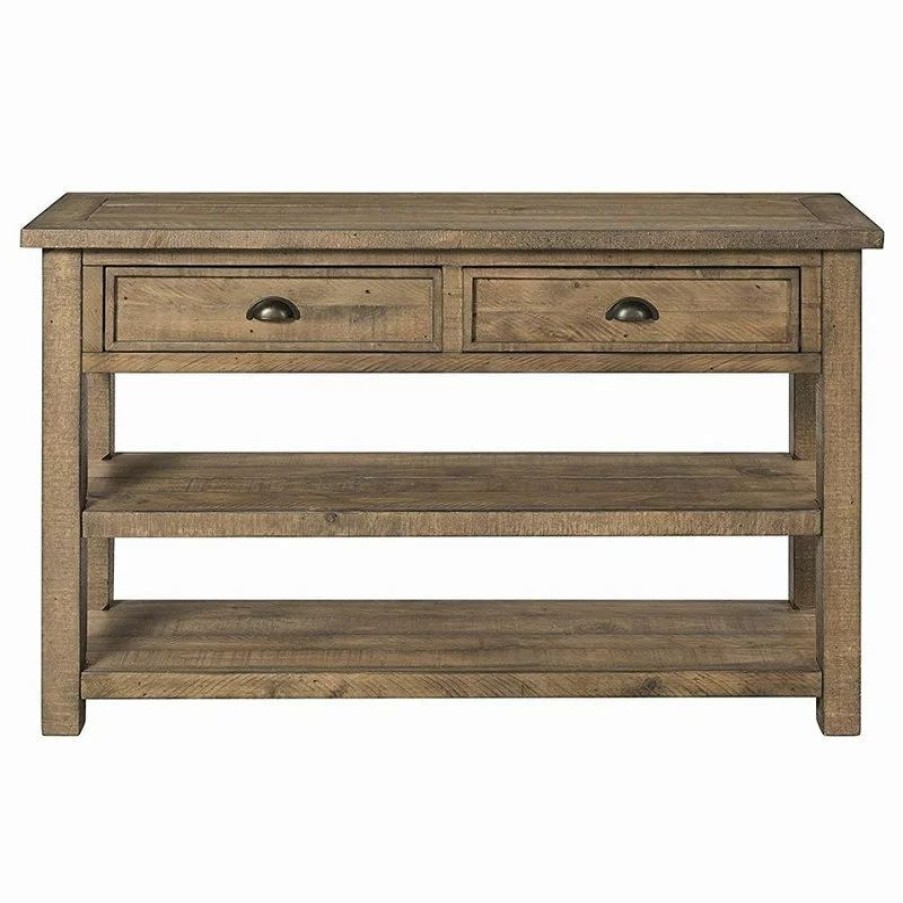 Console Tables * | Martin Svensson Home Saltoro Sherpi Coastal Style Rectangular Wooden Console Table With 2 Drawers