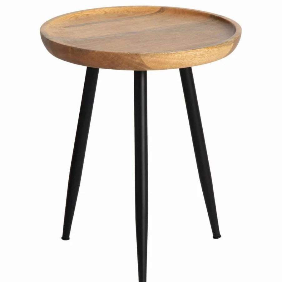 Coffee & Accent Tables * | Madeleine Home Inc. Chevery Small Tri Pin Side Table, Natural
