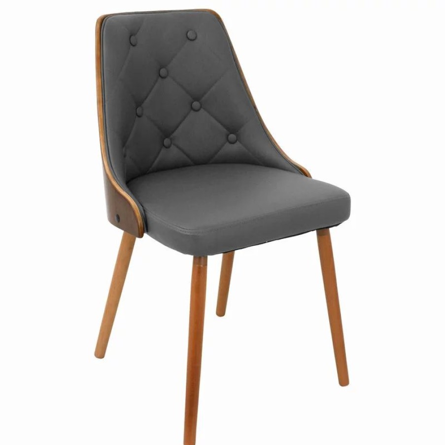 Chairs * | Lumisource Gianna Dining Chair, Walnut And Gray