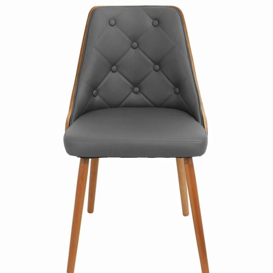 Chairs * | Lumisource Gianna Dining Chair, Walnut And Gray