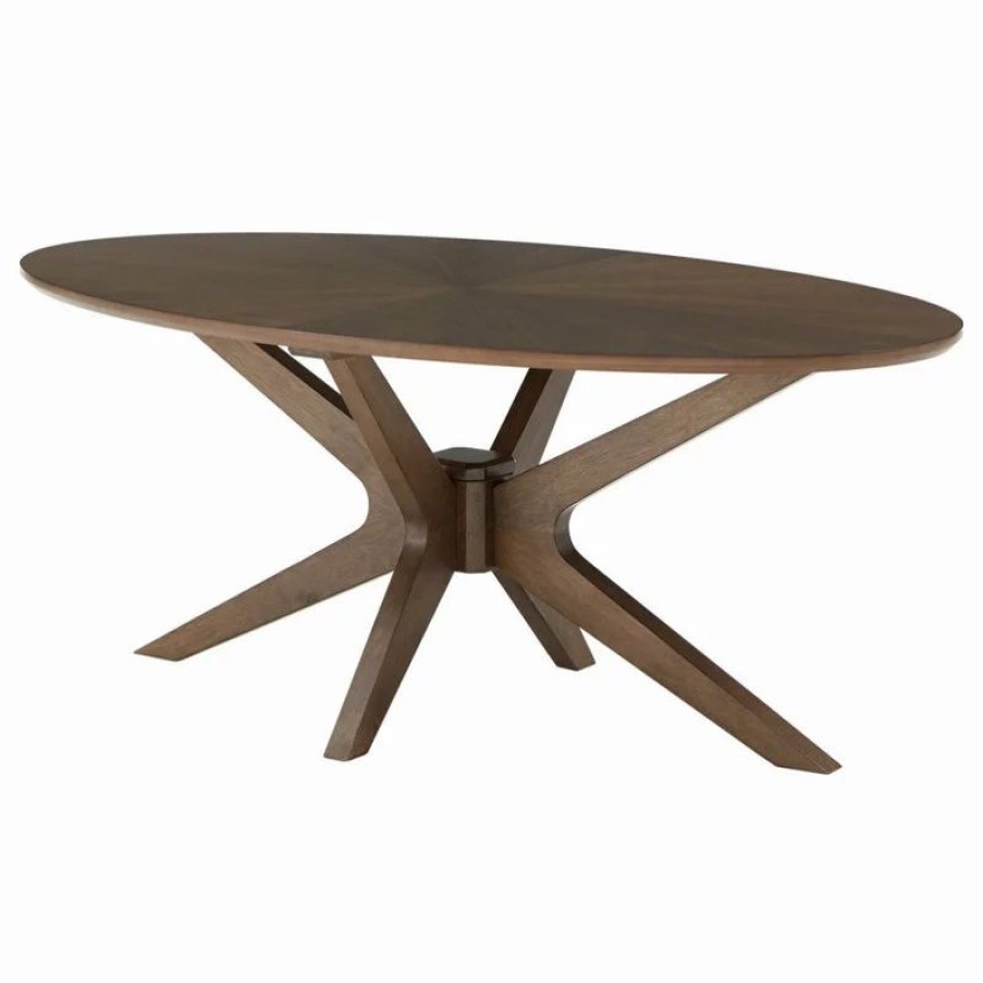 Coffee & Accent Tables * | Inspire Q Klauser Mid-Century Walnut Finish Coffee Table