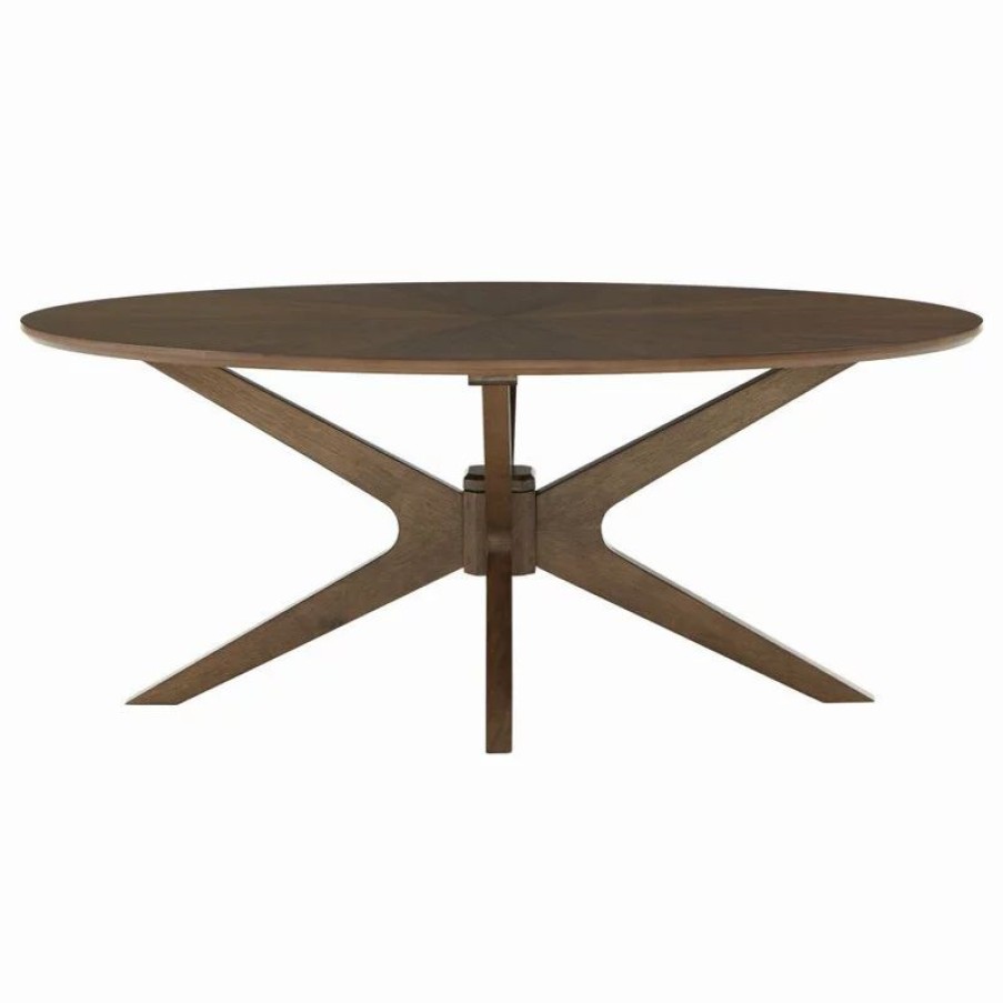 Coffee & Accent Tables * | Inspire Q Klauser Mid-Century Walnut Finish Coffee Table