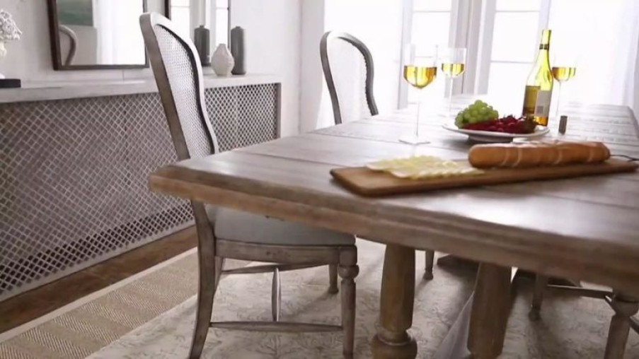 Console Tables * | Hooker Furniture Boheme Belvue Linen Wrapped Console
