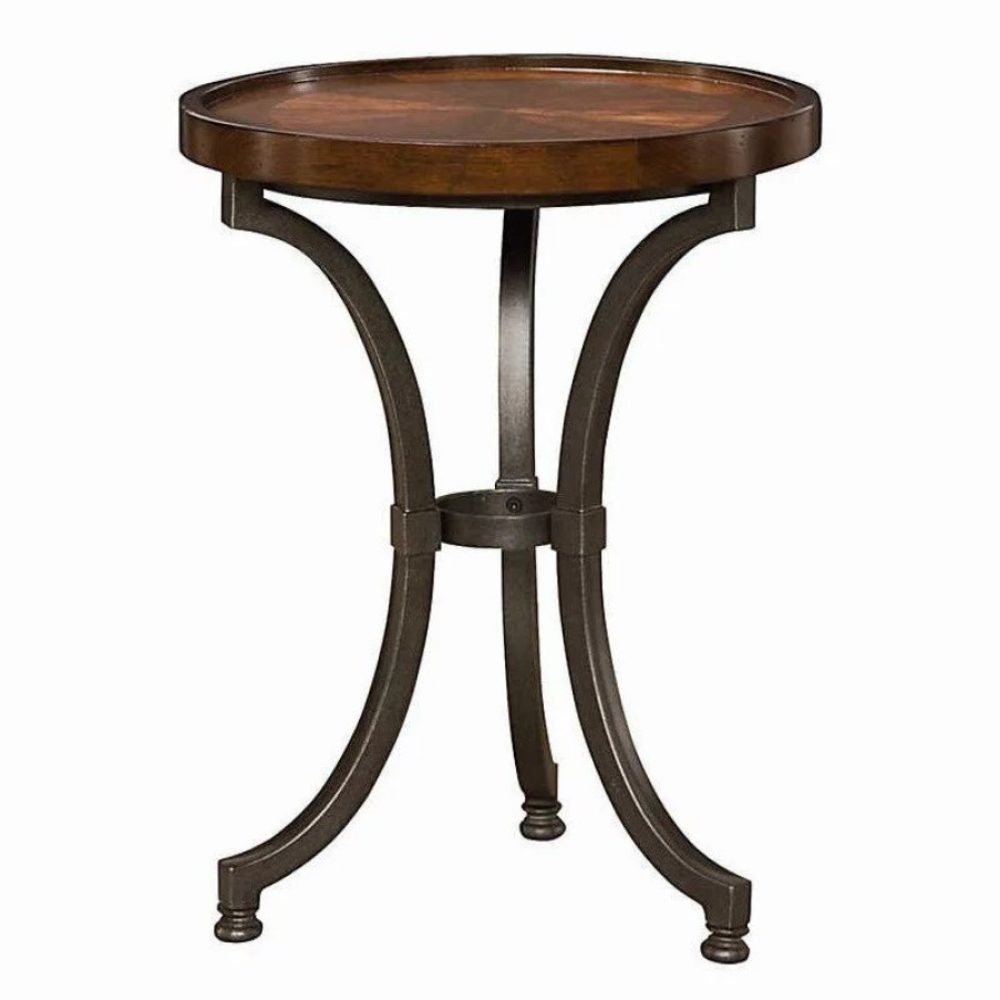 Coffee & Accent Tables * | Hammary Furniture Barrow Round Chairside Table By Hammary, Rich Amber