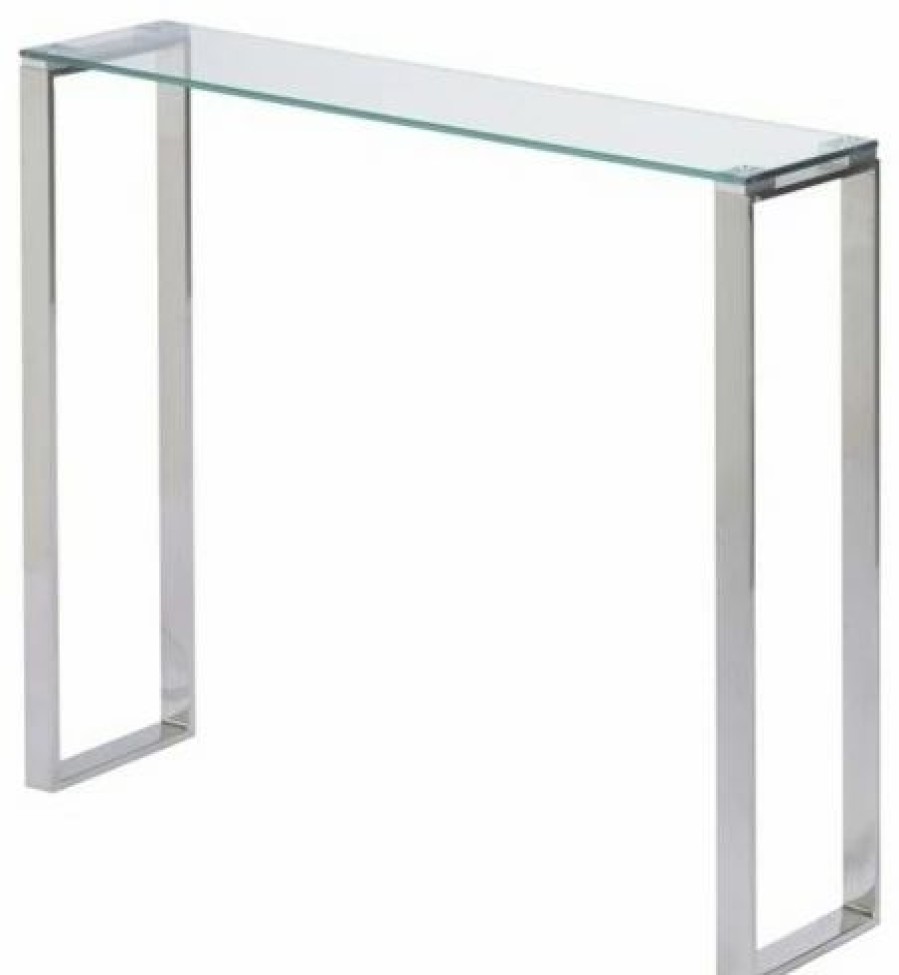 Console Tables * | Plata Import Llc Irina Narrow Glass Console Table, 36