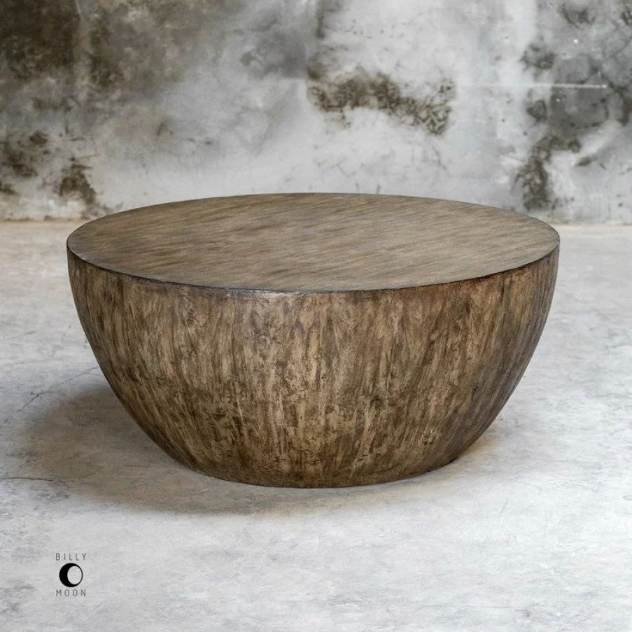 Coffee & Accent Tables * | Uttermost 25433 Lark Round Wood Coffee Table