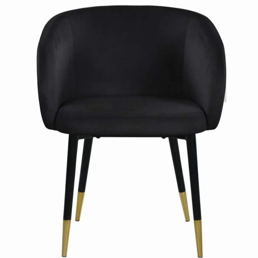 Chairs * | Mod The Soho Dining Chair, Black, Velvet