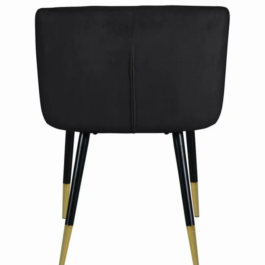 Chairs * | Mod The Soho Dining Chair, Black, Velvet