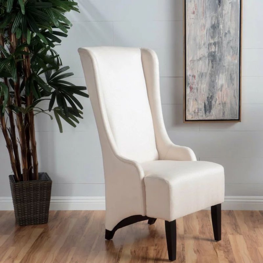 Chairs * | Gdfstudio Gdf Studio Sheldon Traditional Design High Back Fabric Dining Chair, Beige