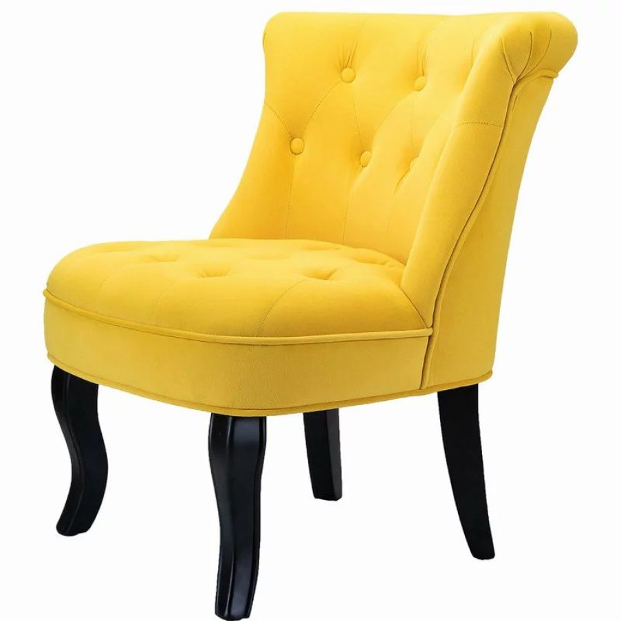 Chairs * | Karat Home Jane Accent Chair, Yellow