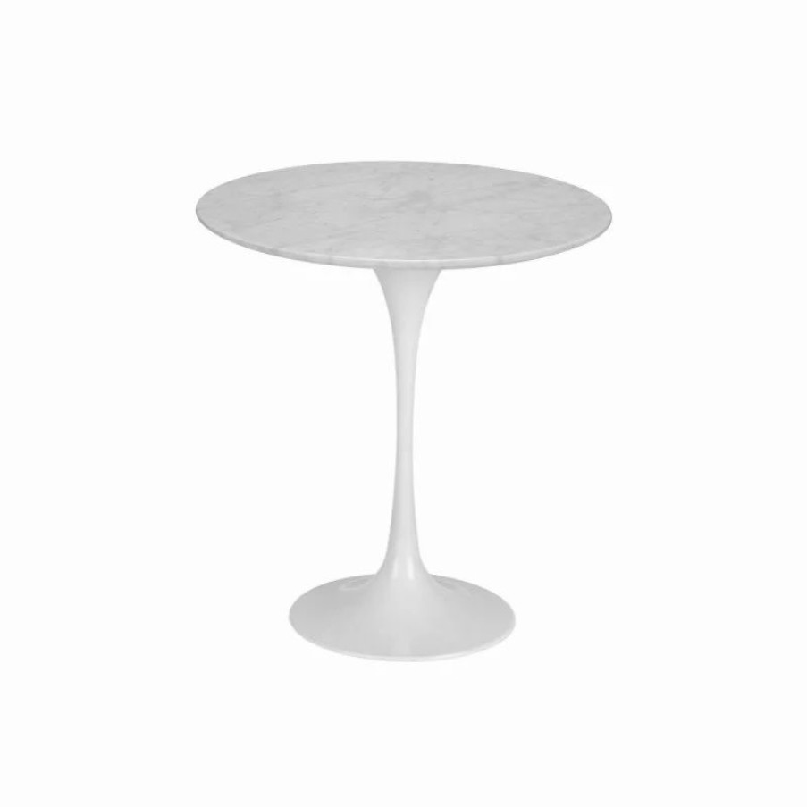 Coffee & Accent Tables * | Poly & Bark Poly And Bark Daisy 20 Marble Side Table, White