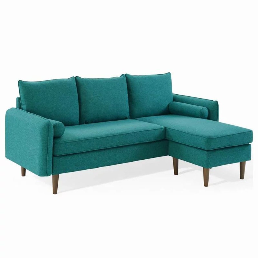 Sofas & Sectionals * | Lexmod Revive Upholstered Right Or Left Sectional Sofa, Teal