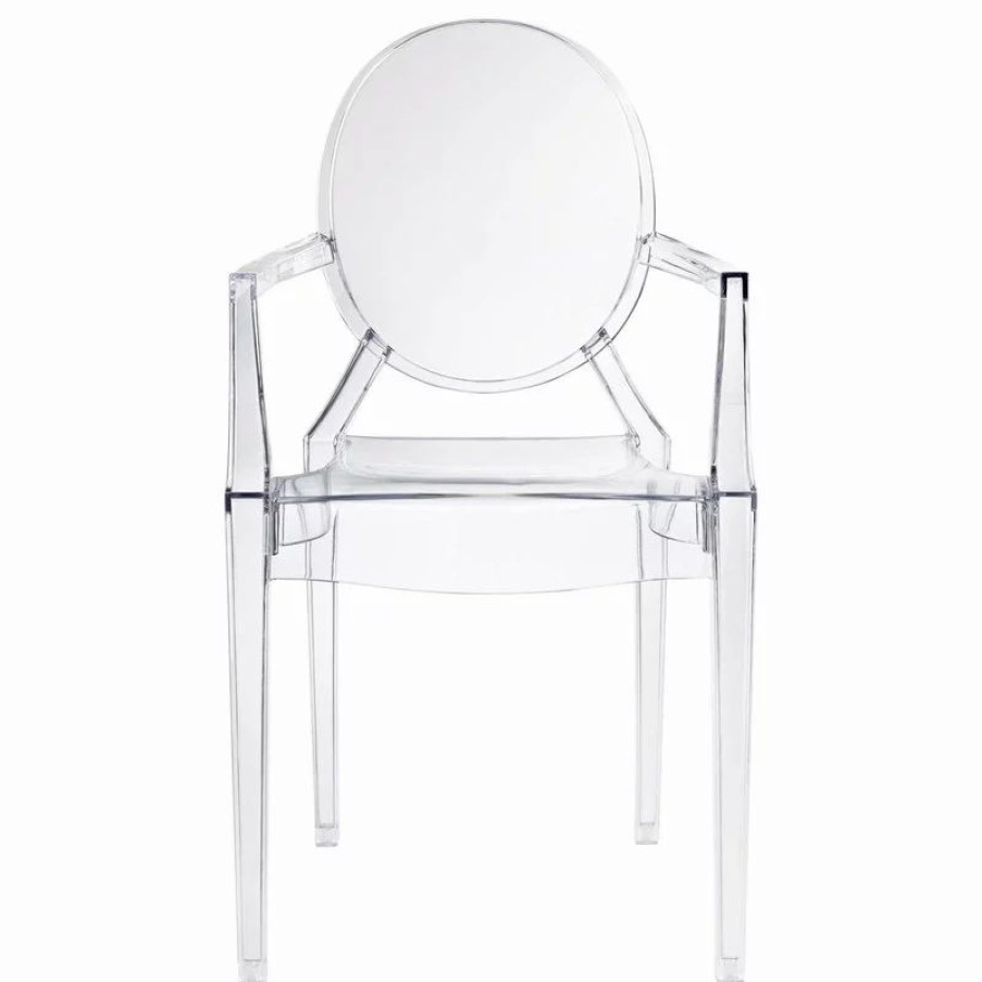 Chairs * | Lexmod Casper Dining Armchair, Clear, Indoor/Outdoor