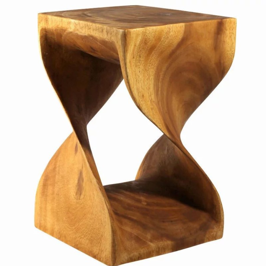 Coffee & Accent Tables * | Strata Furniture Twist Table, 12 18, Golden Oak, 12 18