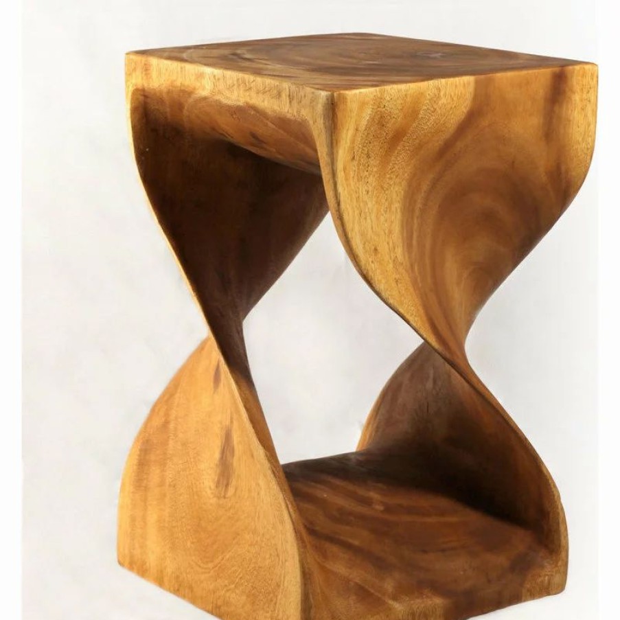 Coffee & Accent Tables * | Strata Furniture Twist Table, 12 18, Golden Oak, 12 18