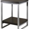 Coffee & Accent Tables * | Winsome Jared End Table With Enamel Steel Tube In Dark Espresso