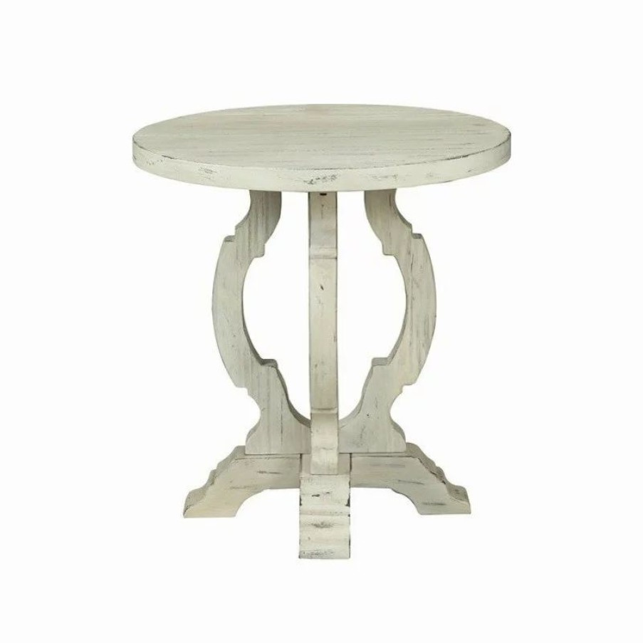 Coffee & Accent Tables * | Coast To Coast Imports, Llc Coast To Coast Orchard Park Accent Table With White Rub Finish 22519