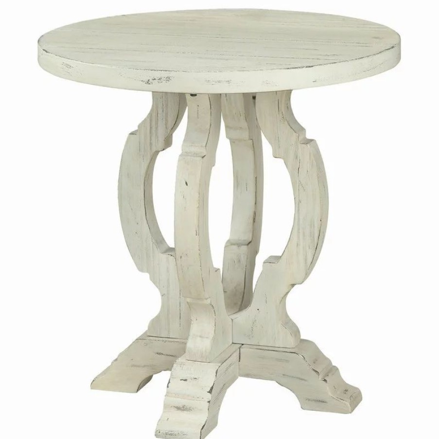 Coffee & Accent Tables * | Coast To Coast Imports, Llc Coast To Coast Orchard Park Accent Table With White Rub Finish 22519