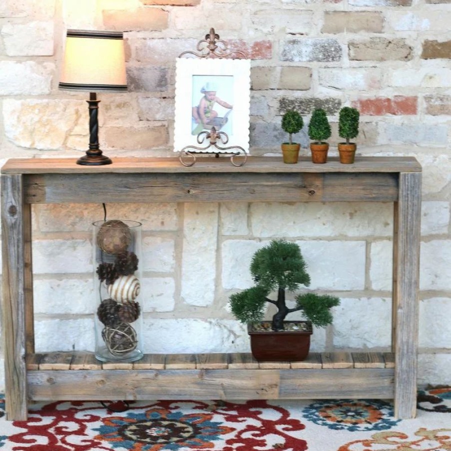 Console Tables * | Doug And Cristy Designs 46 Rustic Console, Natural