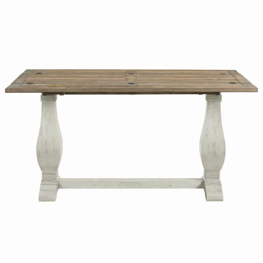 Console Tables * | Martin Svensson Home Napa Solid Wood Flip Top Sofa Table White Stain And Natural