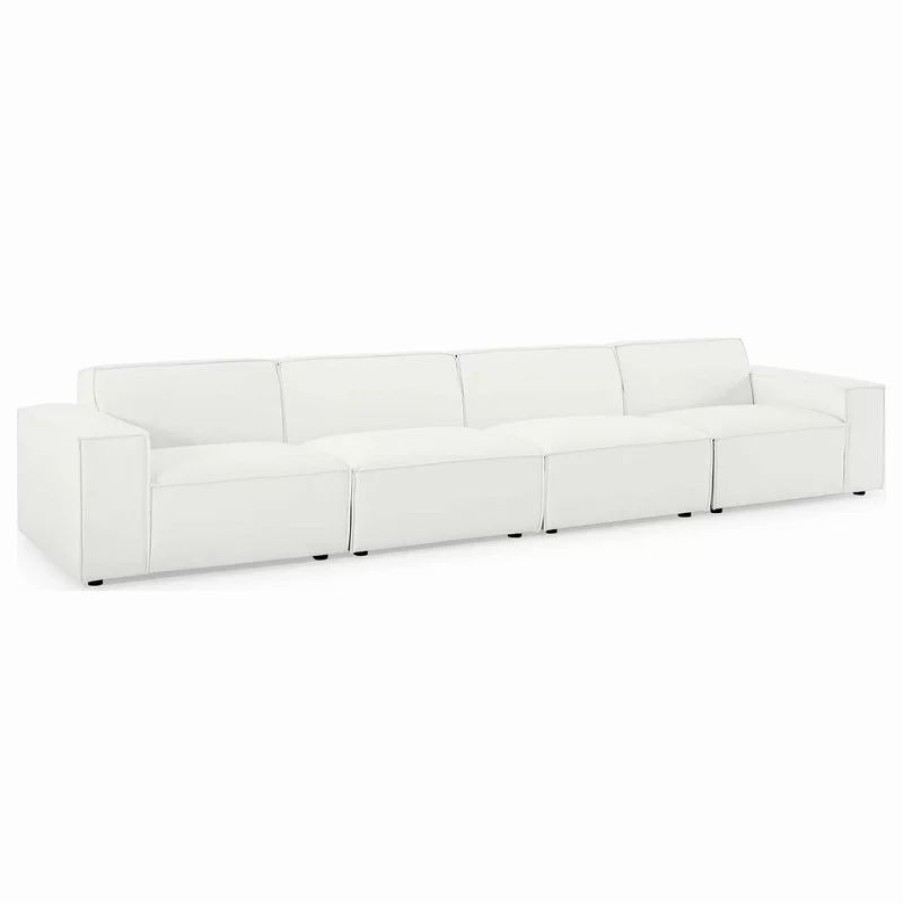 Sofas & Sectionals * | Lexmod Restore 4-Piece Sectional Sofa, White