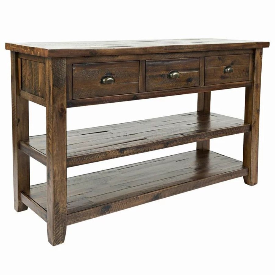 Console Tables * | Jofran Artisan'S Craft Sofa Table Dakota Oak