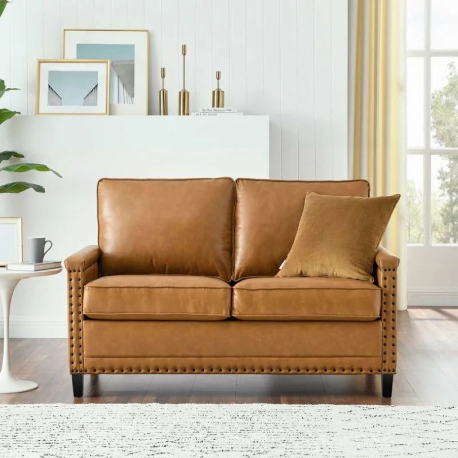Sofas & Sectionals * | Lexmod Ashton Loveseat, Tan