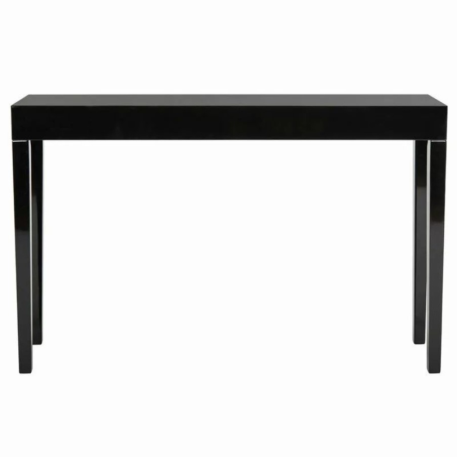 Console Tables * | Safavieh Kayson Mid-Century Scandinavian Lacquer Console Table, Black