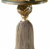 Coffee & Accent Tables * | Dr. Livingstone, I Presume Twisted Iron Tassel Side Table