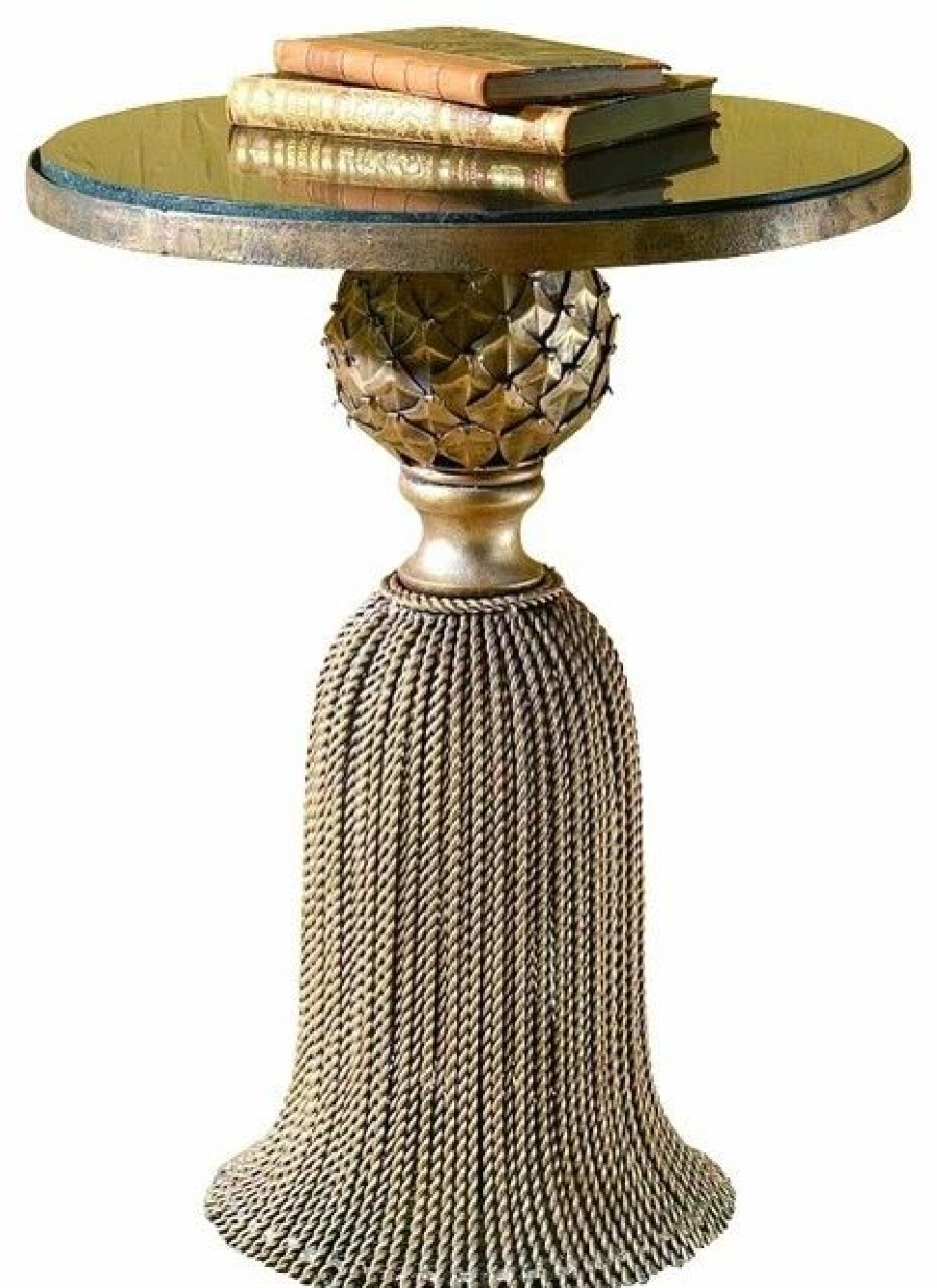 Coffee & Accent Tables * | Dr. Livingstone, I Presume Twisted Iron Tassel Side Table