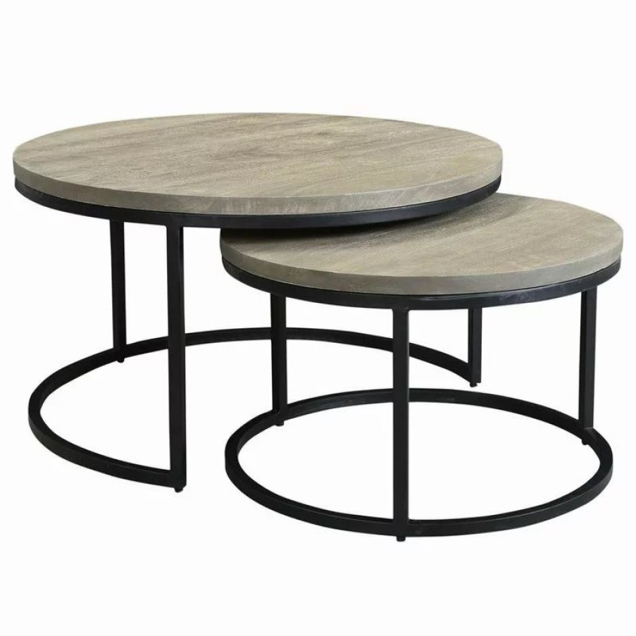Coffee & Accent Tables * | Moe'S Home Collection Drey Round Nesting Coffee Tables 2-Piece Set