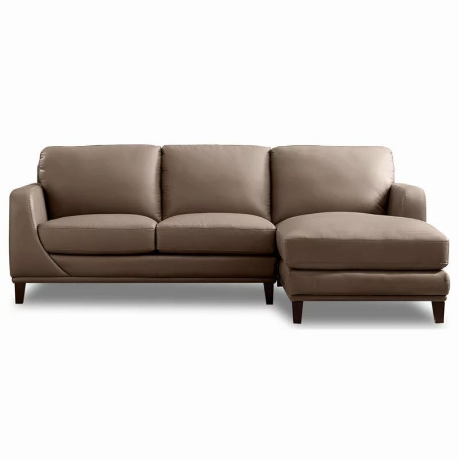 Sofas & Sectionals * | Hydeline Usa Hydeline Soma Top Grain Leather Sectional Sofa