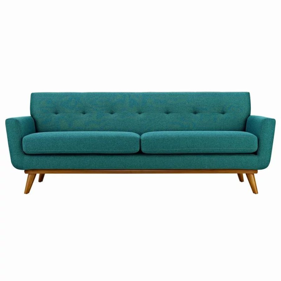 Sofas & Sectionals * | Lexmod Engage Upholstered Fabric Sofa, Teal