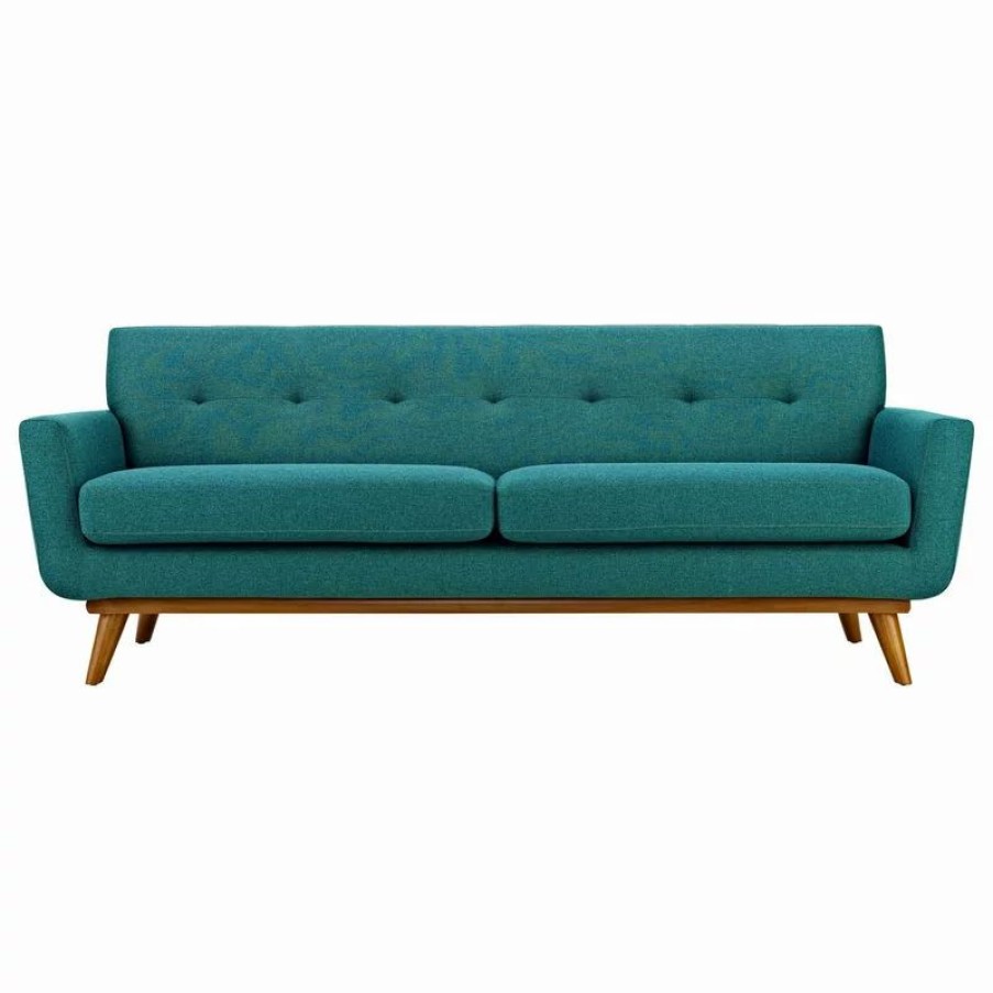 Sofas & Sectionals * | Lexmod Engage Upholstered Fabric Sofa, Teal